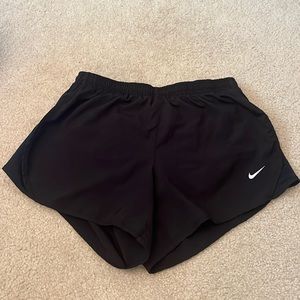 Girls Nike Large Dri-Fit running shorts—black